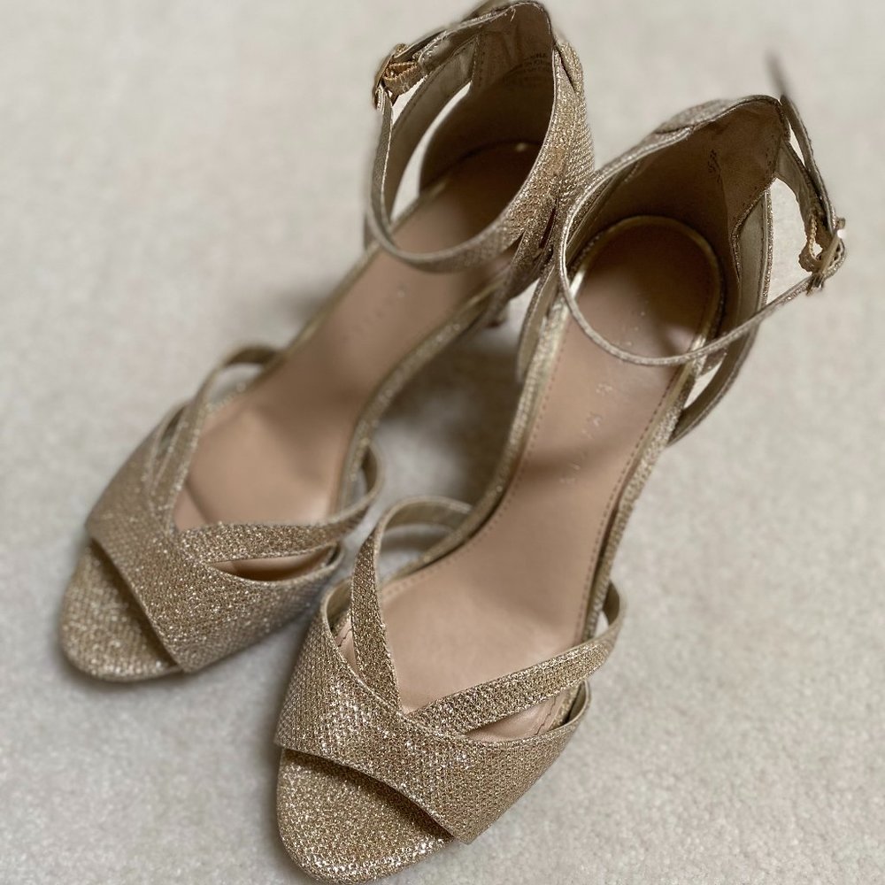 Kelly & Katie Sparkly Gold Heels